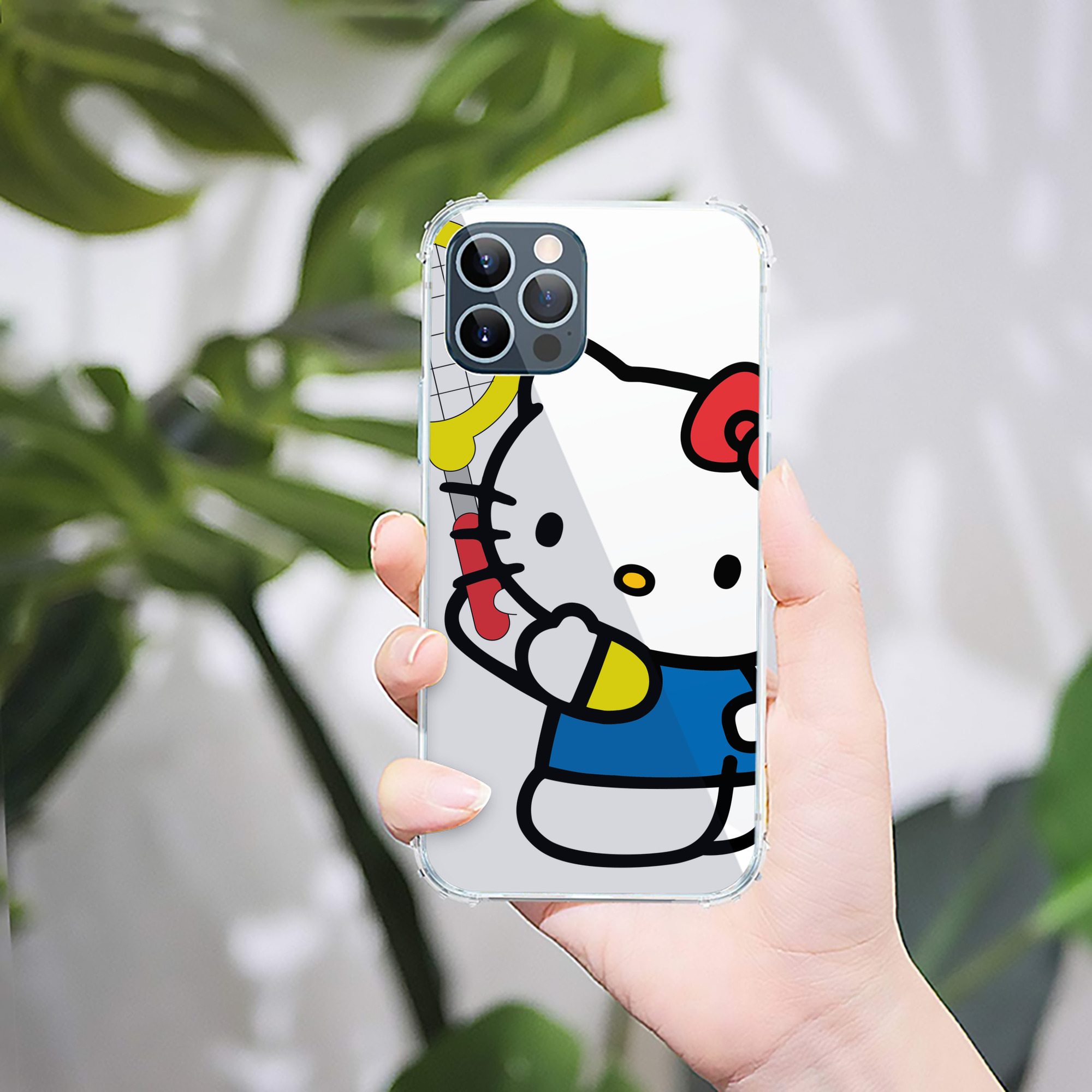 （画像用） Hello Kitty ハローキティ 【iPhone 12シリーズ対応】透明スマホケース（クリアソフトケース）